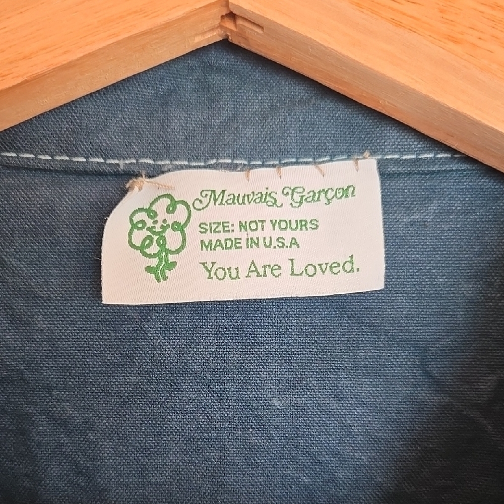 Mauvais Garcon Dyed Blue Denim Chore Jacket - Picture 3 of 7